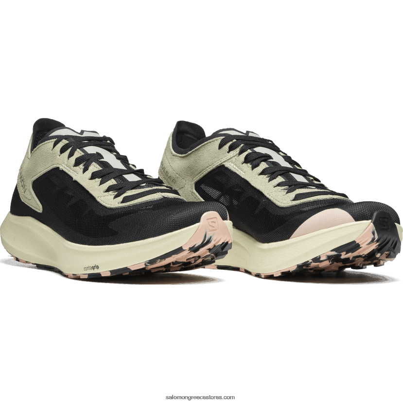 ανδρικά αθλητικά παπούτσια - pulsar prg Salomon φασκόμηλο της ερήμου/μαύρος/σκόρος DXFPHB158