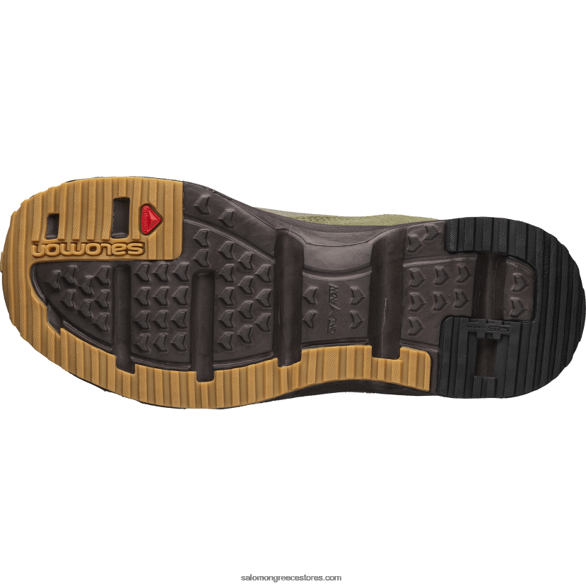 ανδρικά αθλητικά παπούτσια - rx άνετα για κανονικά στούντιο Salomon γκρι βρύα/πράσινος λειχήνας/μαύρος καφές DXFPHB184