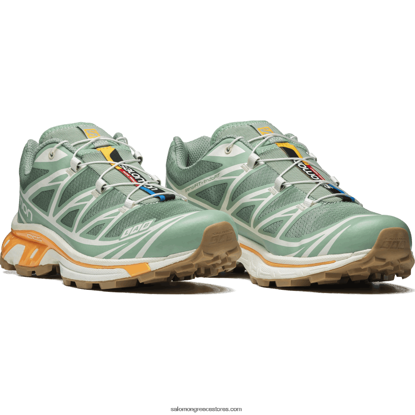 ανδρικά αθλητικά παπούτσια - xt-6 Salomon πράσινος γρανίτης/υδροφορέας/φλεγόμενο πορτοκαλί DXFPHB75