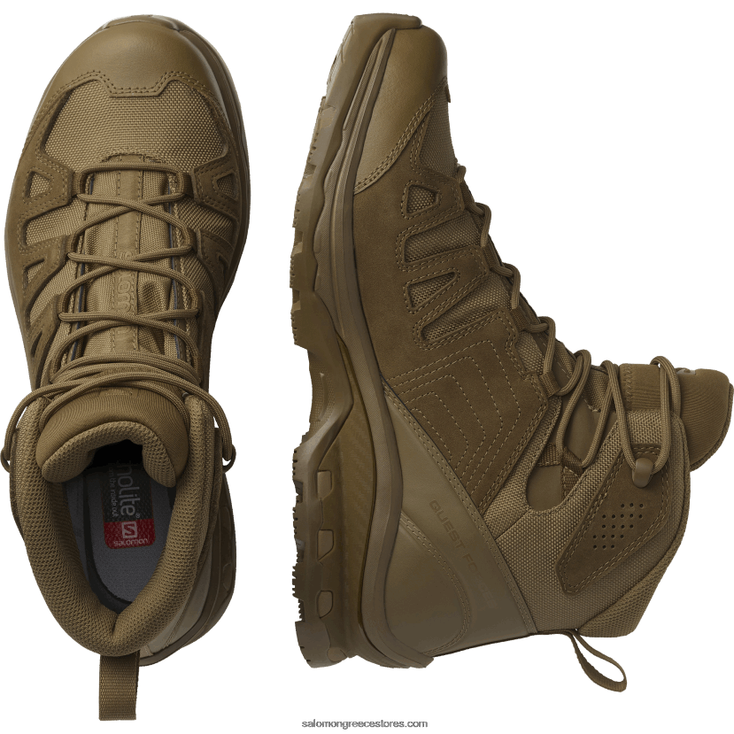 ανδρικά παπούτσια - quest prime force gore-tex Salomon καφέ κογιότ DXFPHB1084