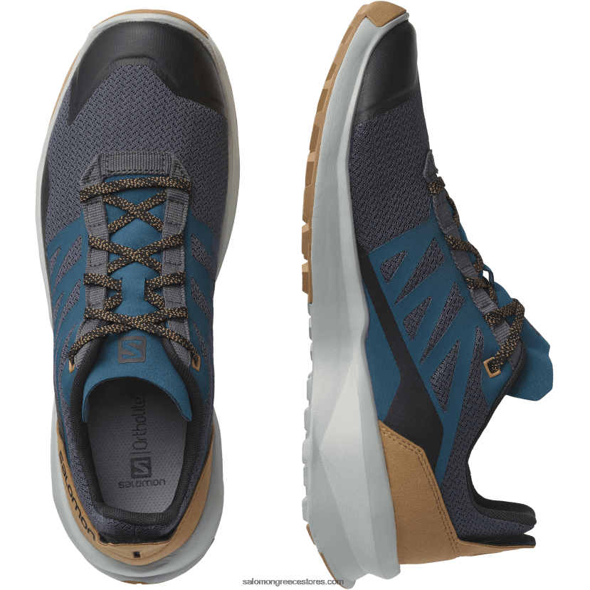 ανδρικά παπούτσια πεζοπορίας - περιπολικό Salomon μαγνήτης/μπλε πέρλα/καφέ του καπνού DXFPHB46