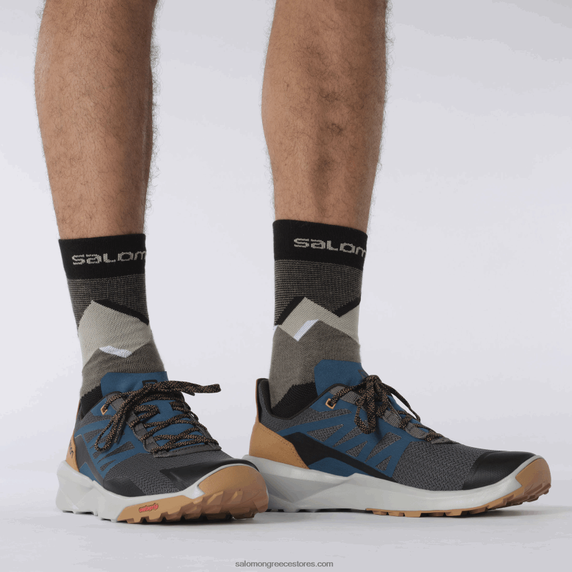 ανδρικά παπούτσια πεζοπορίας - περιπολικό Salomon μαγνήτης/μπλε πέρλα/καφέ του καπνού DXFPHB46