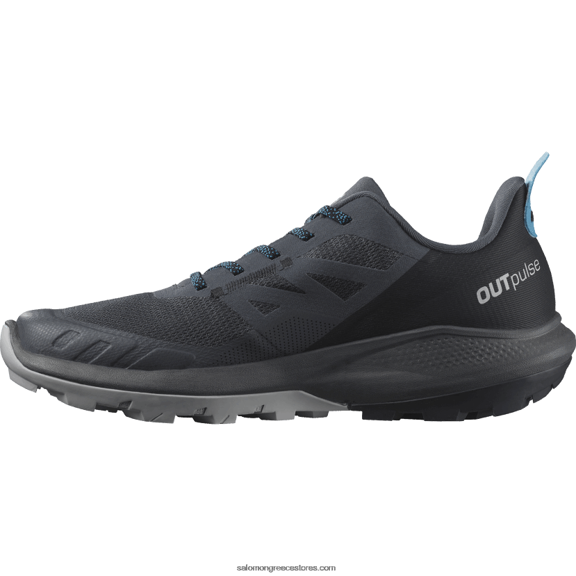 ανδρικά παπούτσια πεζοπορίας - outpulse Salomon έβενος/μαύρο/γαλάζιο του Αλγερίου DXFPHB30