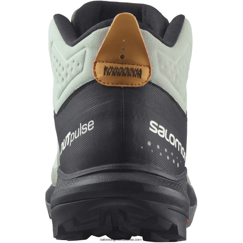 ανδρικές μπότες πεζοπορίας - outpulse mid gore-tex Salomon σφυρήλατο σίδερο/μαύρο/ζωντανό πορτοκαλί DXFPHB31