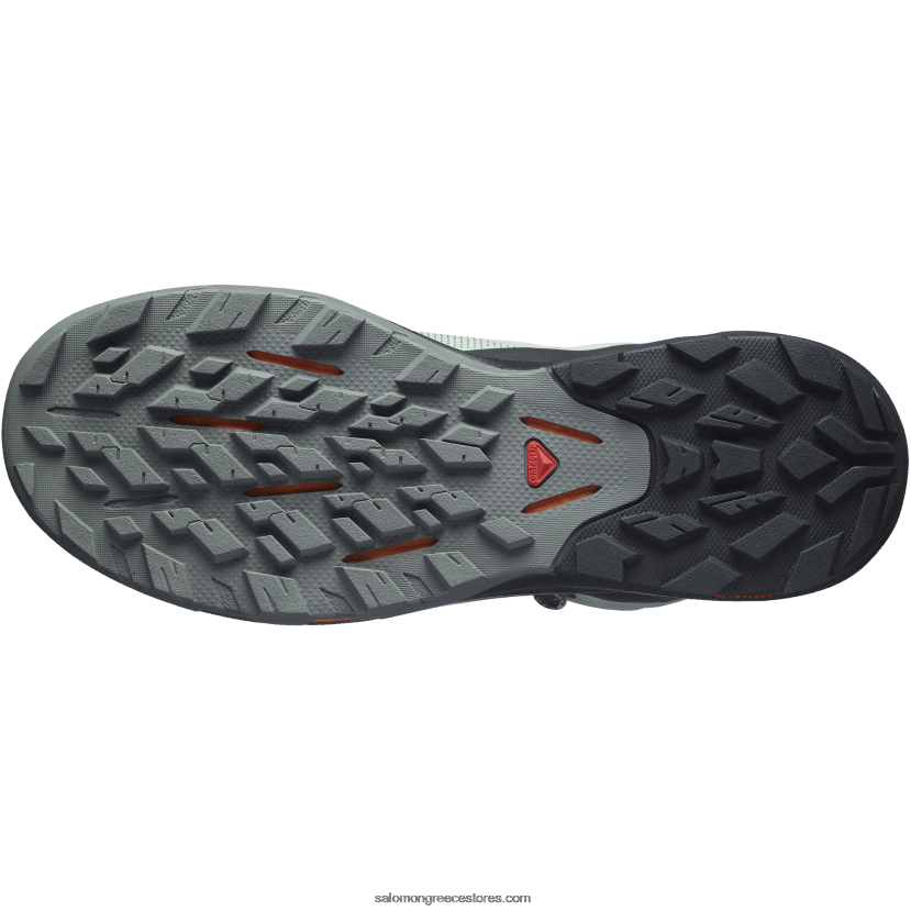 ανδρικές μπότες πεζοπορίας - outpulse mid gore-tex Salomon σφυρήλατο σίδερο/μαύρο/ζωντανό πορτοκαλί DXFPHB31