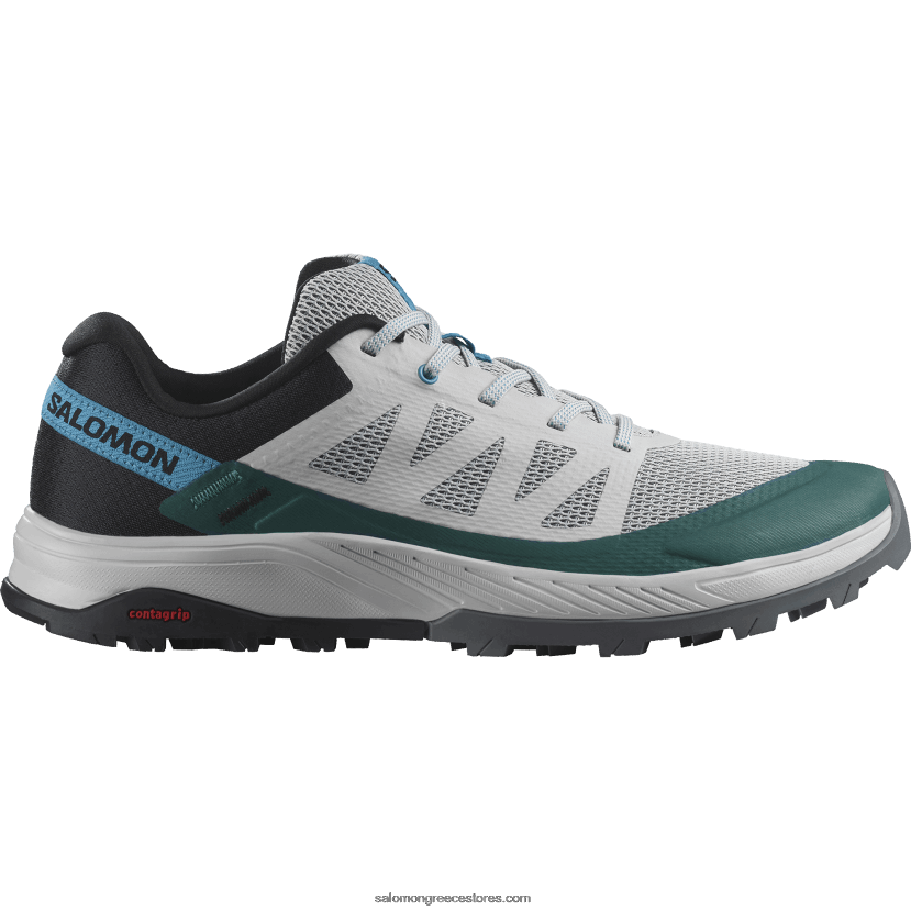 ανδρικά παπούτσια πεζοπορίας - outrise Salomon σεληνιακός βράχος/μαύρο/γαλάζιο του Αλγερίου DXFPHB23