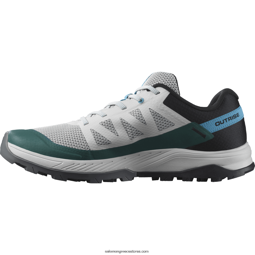 ανδρικά παπούτσια πεζοπορίας - outrise Salomon σεληνιακός βράχος/μαύρο/γαλάζιο του Αλγερίου DXFPHB23
