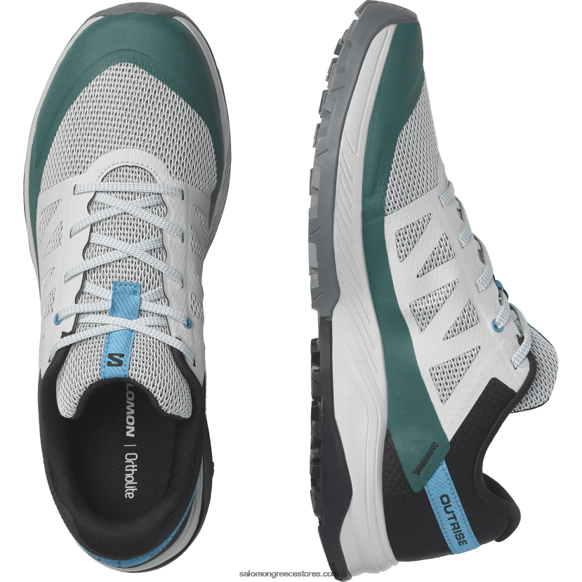 ανδρικά παπούτσια πεζοπορίας - outrise Salomon σεληνιακός βράχος/μαύρο/γαλάζιο του Αλγερίου DXFPHB23