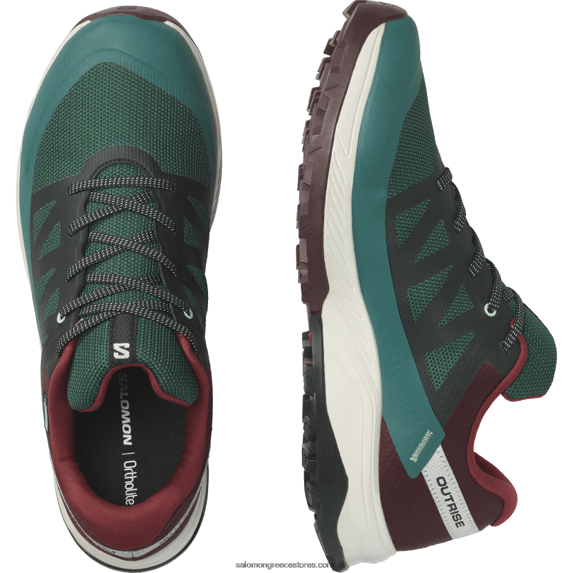 ανδρικά παπούτσια πεζοπορίας - outrise clima αδιάβροχο Salomon πεύκο ponderosa/πικρή σοκολάτα/πάγος βανίλιας DXFPHB55