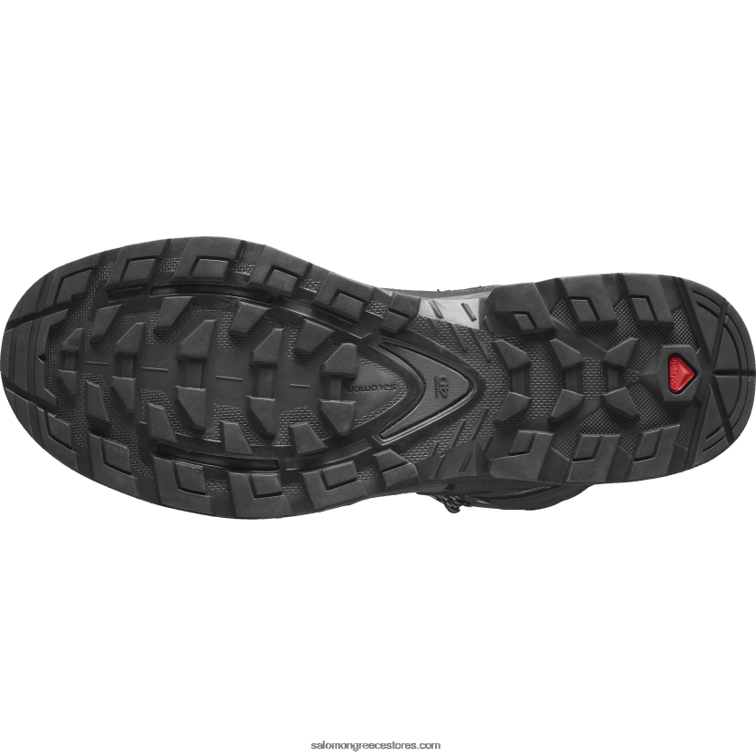 ανδρικές δερμάτινες μπότες πεζοπορίας - quest 4 gore-tex Salomon μαγνήτης/μαύρος/λατομείο DXFPHB7
