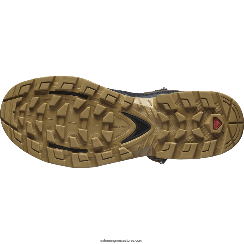 ανδρικές δερμάτινες μπότες πεζοπορίας - quest στοιχείο gore-tex Salomon delicioso / μαύρο / θαμπό χρυσό DXFPHB49