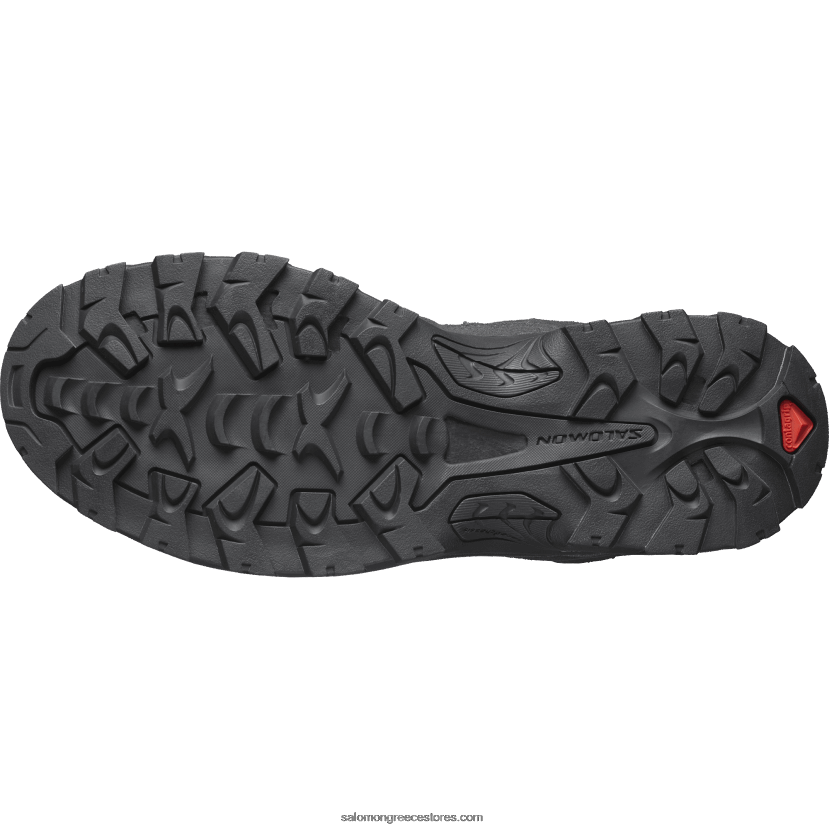 ανδρικές δερμάτινες μπότες πεζοπορίας - quest rove gore-tex Salomon μαύρο / φάντασμα / μαγνήτης DXFPHB53