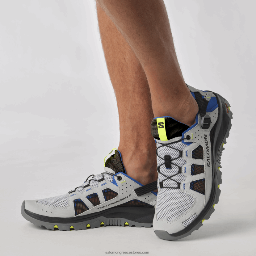 ανδρικά παπούτσια νερού - techamphibian 5 Salomon μπλε μαργαριτάρι/μπλε λάπις/κίτρινο ασφαλείας DXFPHB1