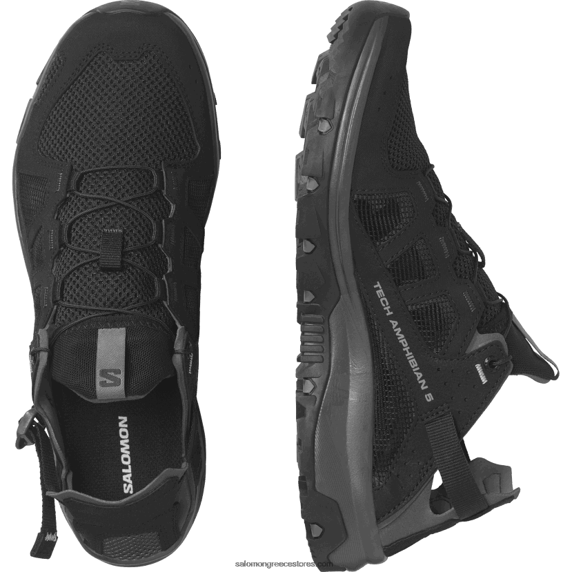 ανδρικά παπούτσια νερού - techamphibian 5 Salomon μαύρο/μαγνήτης/μνημείο DXFPHB2