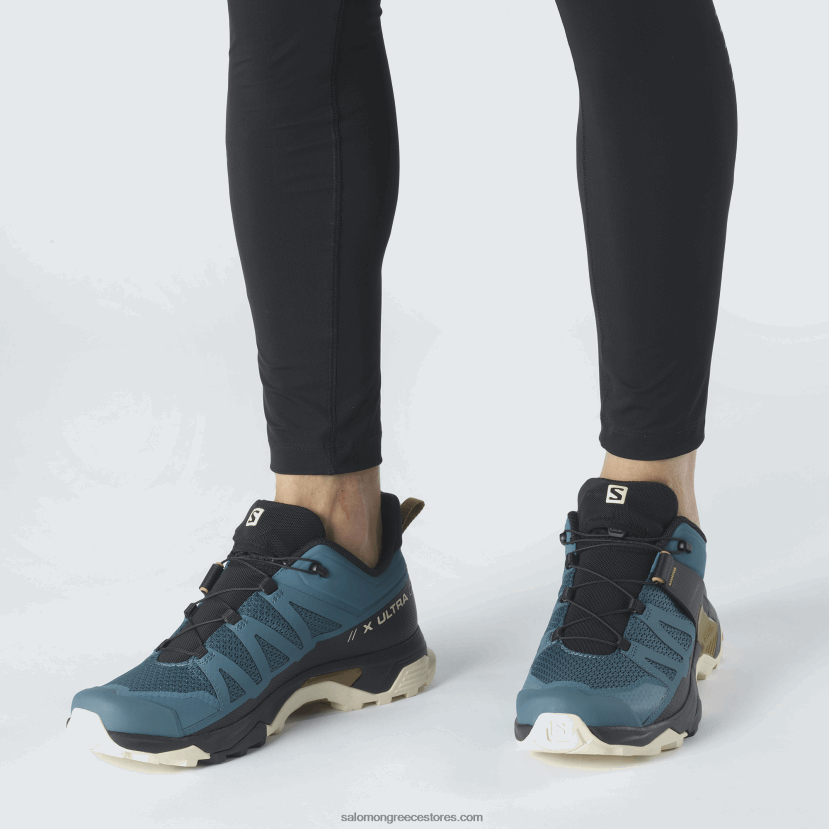 ανδρικά παπούτσια πεζοπορίας - x ultra 4 Salomon μπλε αγριόπαπιας/λευκασμένη άμμος/καφέ μπρονζέ DXFPHB25