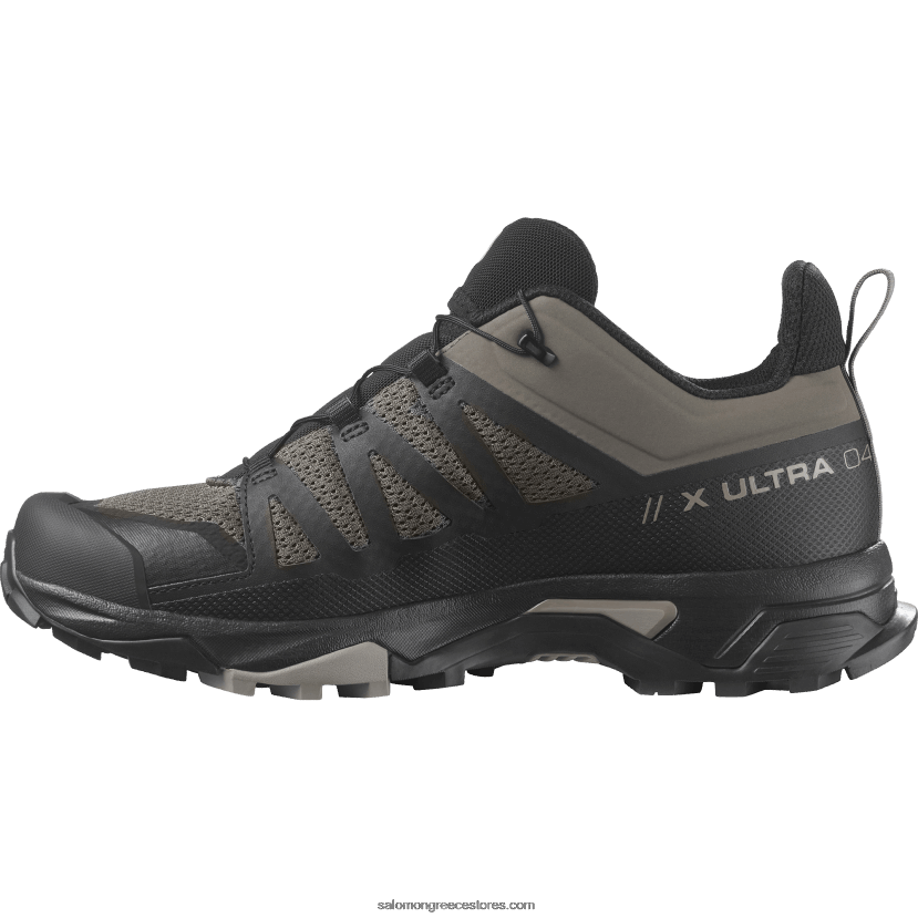 ανδρικά παπούτσια πεζοπορίας - x ultra 4 Salomon κορδόνι bungee/μαύρο/vintage χακί DXFPHB27