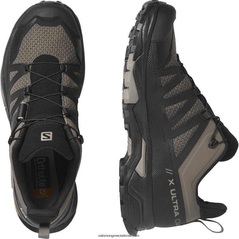 ανδρικά παπούτσια πεζοπορίας - x ultra 4 Salomon κορδόνι bungee/μαύρο/vintage χακί DXFPHB27