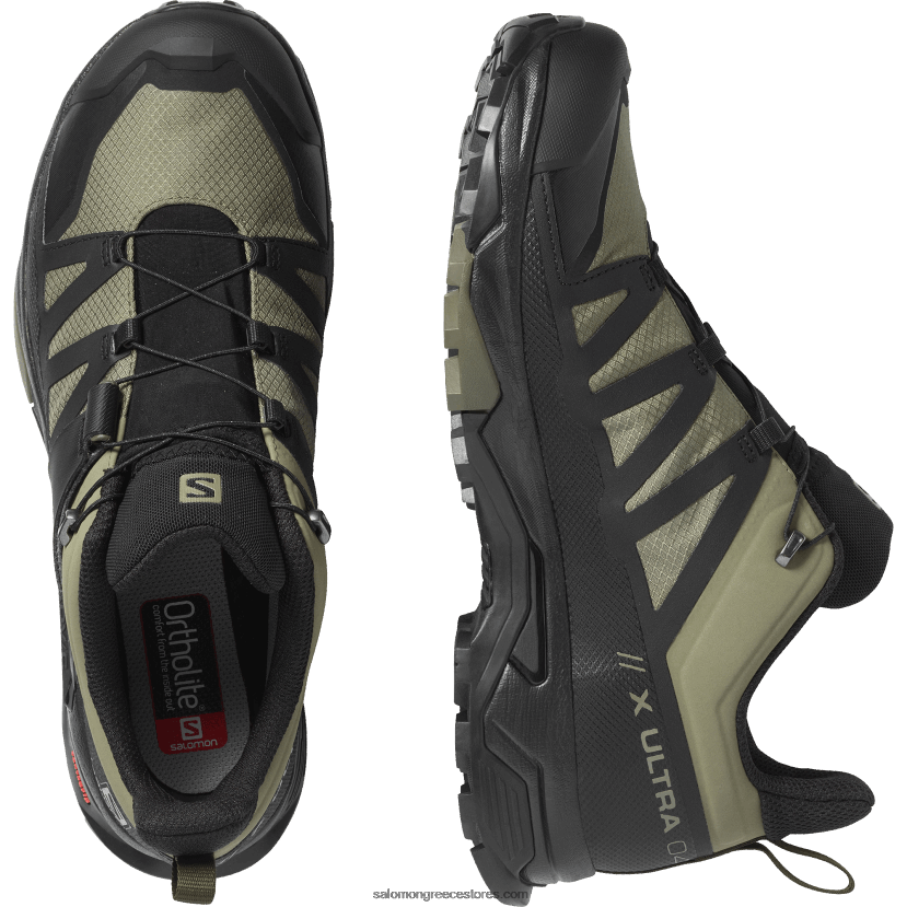 ανδρικά παπούτσια πεζοπορίας - x ultra 4 gore-tex Salomon βαθιά πράσινη λειχήνα/μαύρη/ελιά νύχτα DXFPHB16