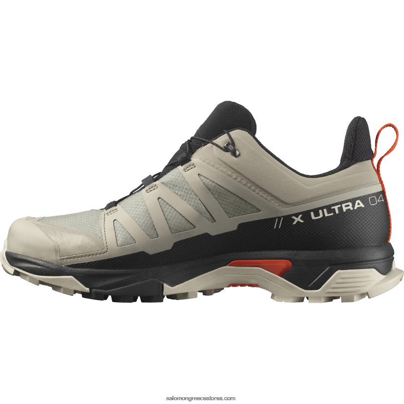 ανδρικά παπούτσια πεζοπορίας - x ultra 4 gore-tex Salomon vintage χακί/μαύρο/ντοματίνι DXFPHB18