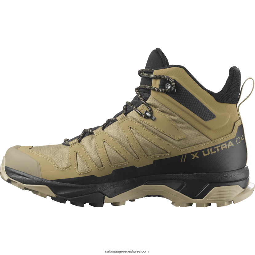 ανδρικές μπότες πεζοπορίας - x ultra 4 mid gore-tex Salomon φύκια/μαύρο/σαφάρι DXFPHB12