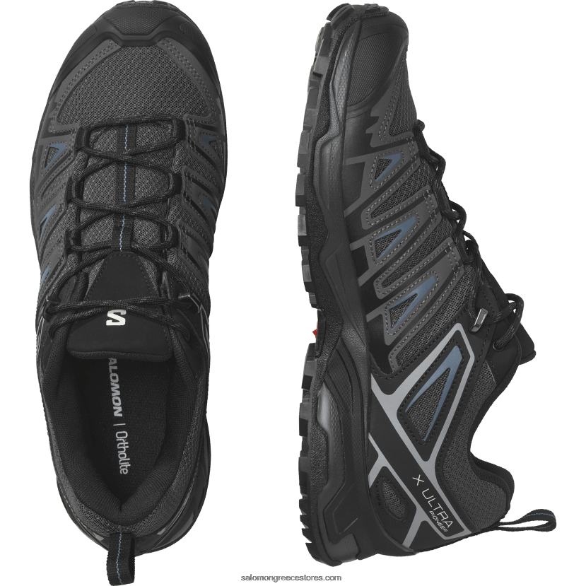 ανδρικά παπούτσια πεζοπορίας - x ultra pioneer aero Salomon μαύρη / έβενο / μπλε στάχτες DXFPHB21