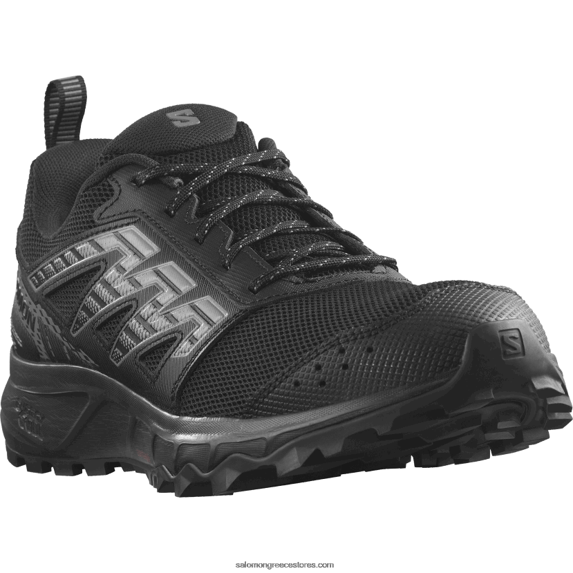 ανδρικά παπούτσια για τρέξιμο - περιπλανώμενο Salomon μαύρο/κασσίτερο/γκρι του παγετού DXFPHB1486