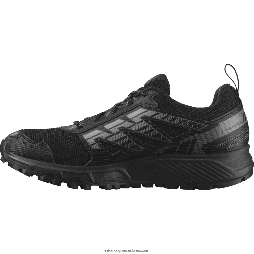 ανδρικά παπούτσια για τρέξιμο - περιπλανώμενο Salomon μαύρο/κασσίτερο/γκρι του παγετού DXFPHB1486