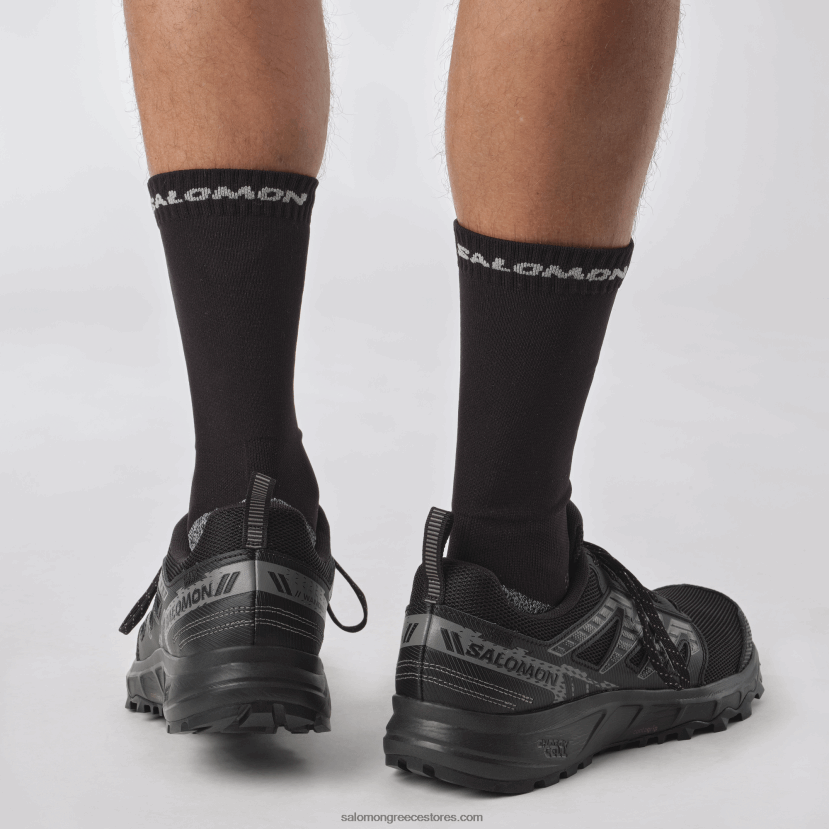 ανδρικά παπούτσια για τρέξιμο - περιπλανώμενο Salomon μαύρο/κασσίτερο/γκρι του παγετού DXFPHB1486