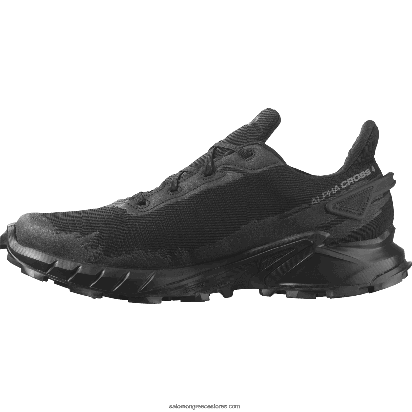 ανδρικά παπούτσια τρεξίματος - alphacross 4 gore-tex Salomon μαύρος DXFPHB1475