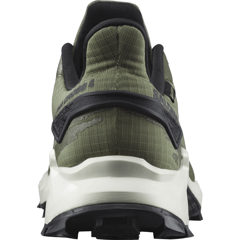 ανδρικά παπούτσια τρεξίματος - alphacross 4 gore-tex Salomon βαθύ πράσινο λειχήνα/πάγος βανίλιας/βραδιά ελιάς DXFPHB1476