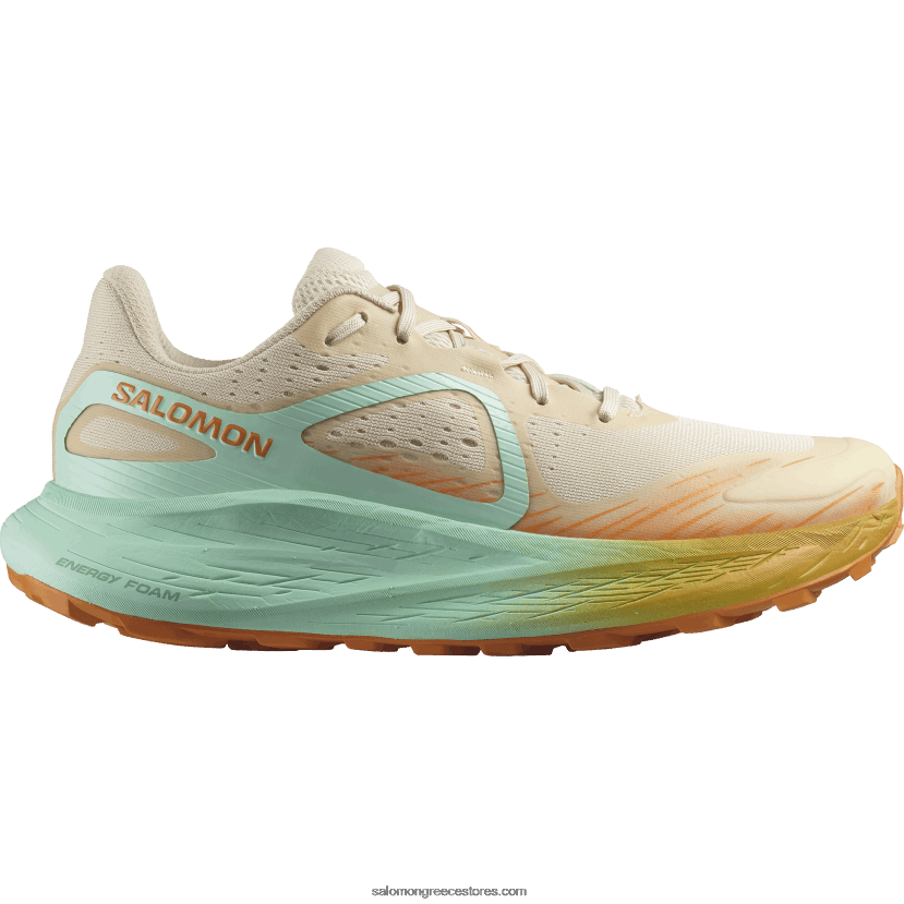 ανδρικά παπούτσια τρεξίματος - glide max tr Salomon λευκασμένη άμμο/γιούκα/πορτοκαλί πιπεριά DXFPHB1446