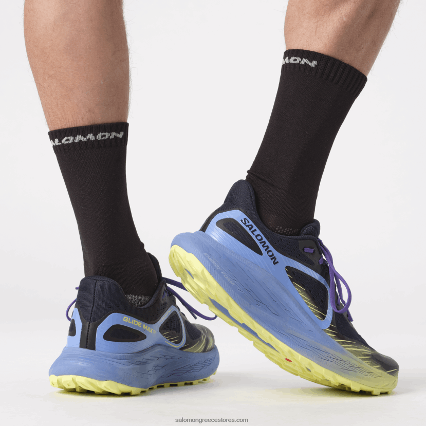 ανδρικά παπούτσια τρεξίματος - glide max tr Salomon ουρανός της Γρανάδας/σκούρο ζαφείρι/ηλιόλουστο ασβέστη DXFPHB1448