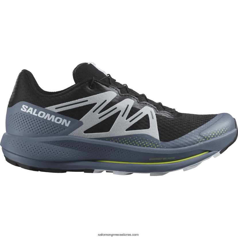 ανδρικά παπούτσια τρεξίματος - pulsar trail Salomon μαύρο/μπλε της Κίνας/αρκτικός πάγος DXFPHB1459