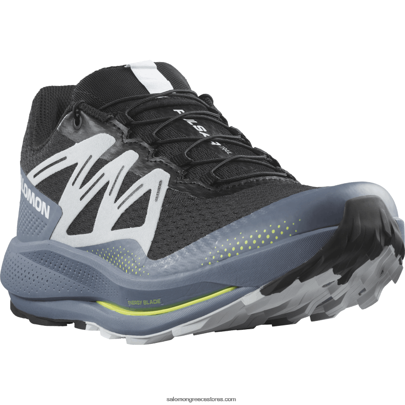 ανδρικά παπούτσια τρεξίματος - pulsar trail Salomon μαύρο/μπλε της Κίνας/αρκτικός πάγος DXFPHB1459