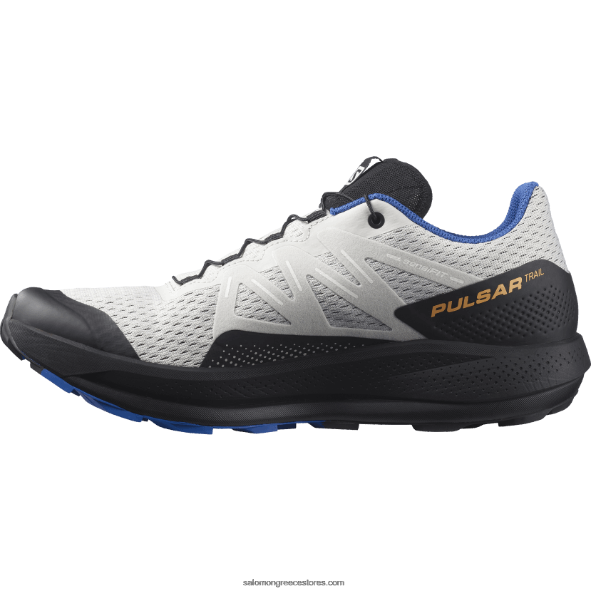 ανδρικά παπούτσια τρεξίματος - pulsar trail Salomon σεληνιακός βράχος/μαύρο/εκθαμβωτικό μπλε DXFPHB1461