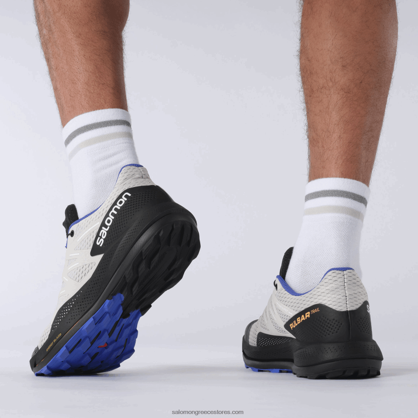 ανδρικά παπούτσια τρεξίματος - pulsar trail Salomon σεληνιακός βράχος/μαύρο/εκθαμβωτικό μπλε DXFPHB1461