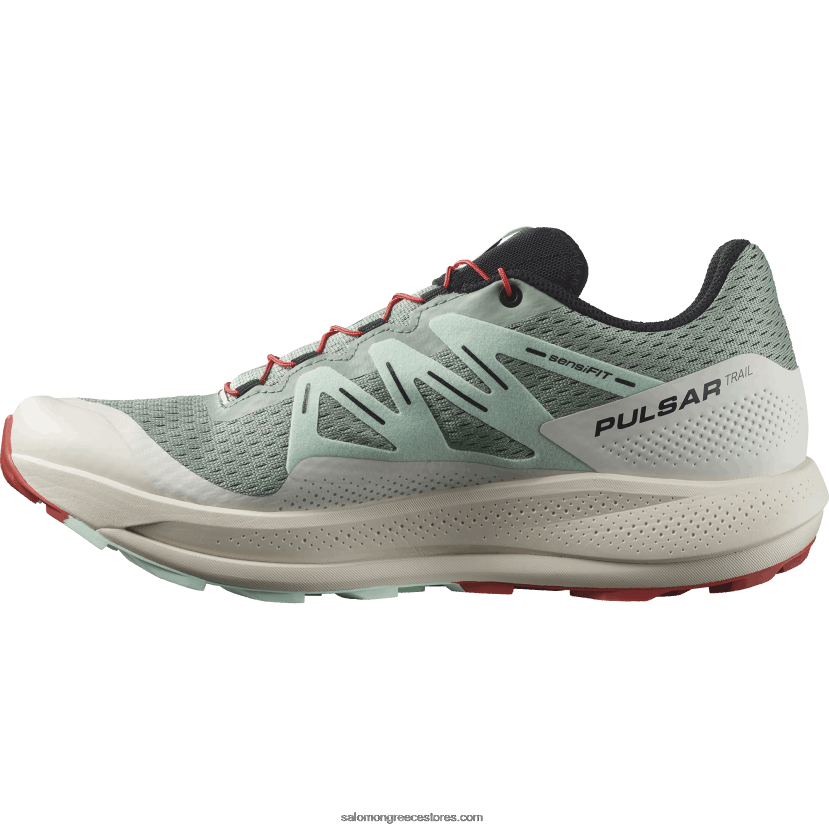 ανδρικά παπούτσια τρεξίματος - pulsar trail Salomon κρίνο pad/λευκασμένο aqua/καυτερή σάλτσα DXFPHB1464
