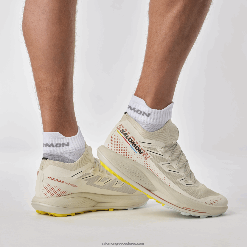 ανδρικά παπούτσια τρεξίματος - pulsar trail pro 2 Salomon βροχερή μέρα/καυτερή σάλτσα/φρέζια DXFPHB1437