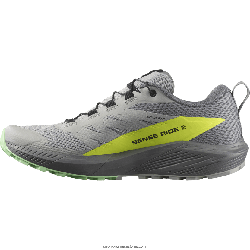 ανδρικά παπούτσια τρεξίματος - sense ride 5 Salomon κράμα/ήσυχη απόχρωση/κίτρινο ασφαλείας DXFPHB1431