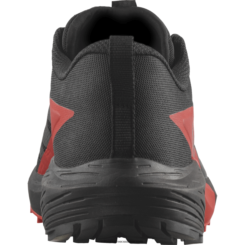 ανδρικά παπούτσια τρεξίματος - sense ride 5 Salomon μαύρο/φλογερό κόκκινο DXFPHB1432