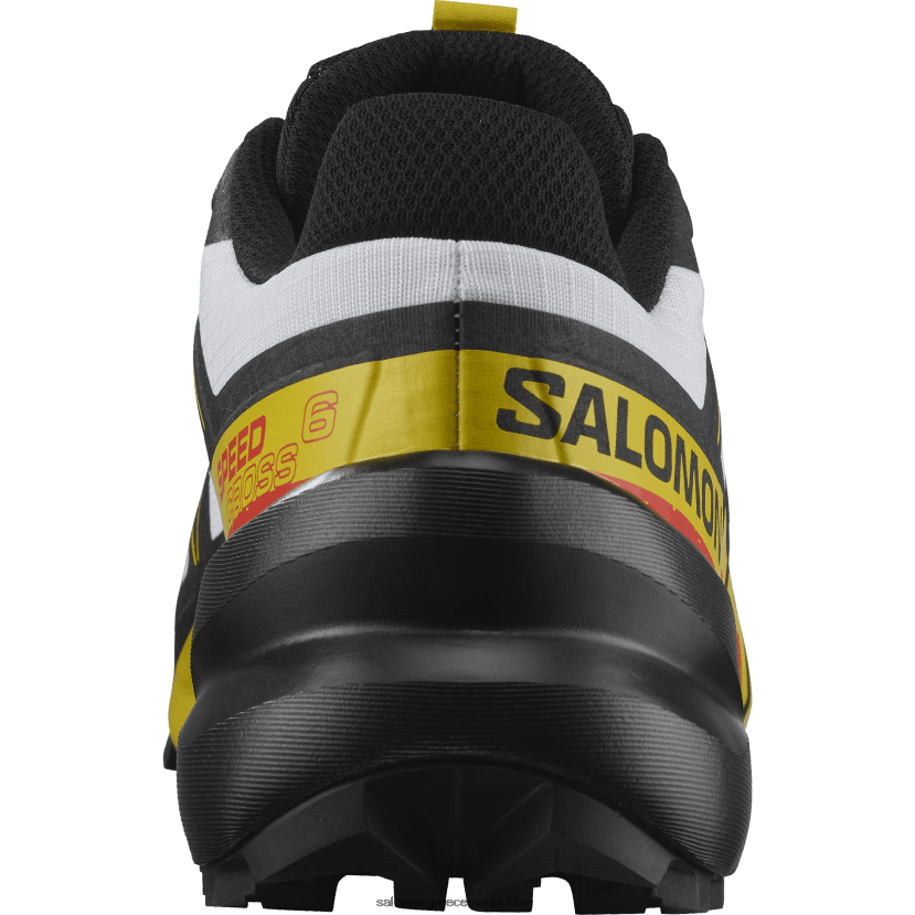 ανδρικά παπούτσια τρεξίματος - speedcross 6 Salomon λευκό/μαύρο/αυτοκρατορικό κίτρινο DXFPHB1451