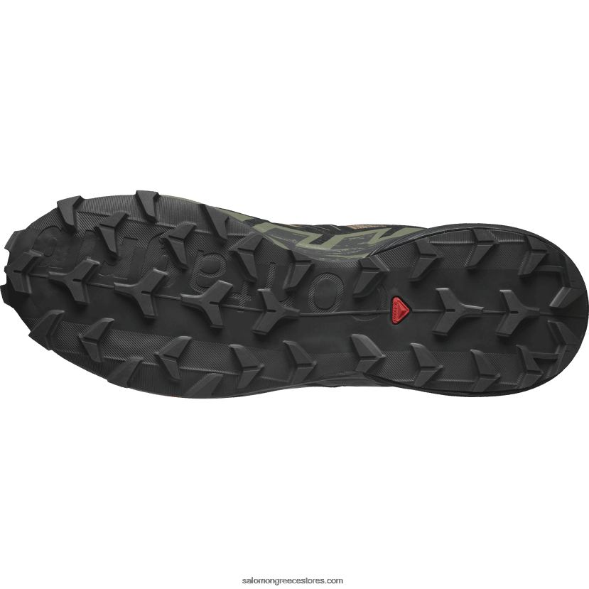 ανδρικά παπούτσια τρεξίματος - speedcross 6 Salomon φύκια / μαύρο / βαθύ πράσινο λειχήνα DXFPHB1455