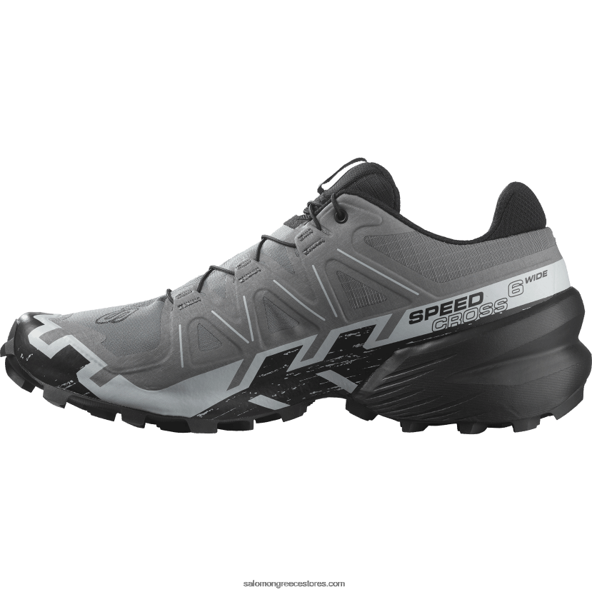 ανδρικά παπούτσια τρεξίματος - speedcross 6 πλάτους Salomon ήσυχη απόχρωση/μαύρο/μπλε πέρλα DXFPHB1470