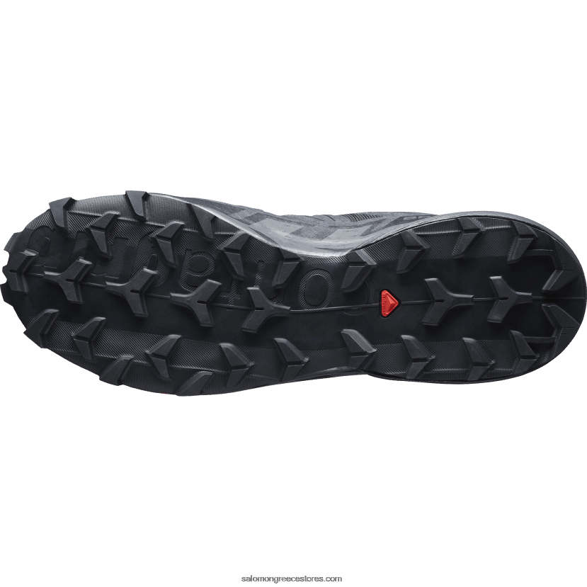 ανδρικά παπούτσια τρεξίματος - speedcross 6 πλάτους Salomon μαύρο/φανταστικό DXFPHB1471
