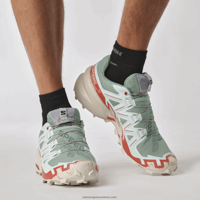 ανδρικά παπούτσια τρεξίματος - speedcross 6 Salomon κρίνο pad/βροχερή μέρα/λευκασμένο aqua DXFPHB1454