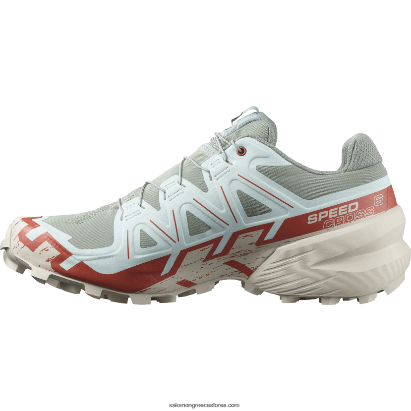 ανδρικά παπούτσια τρεξίματος - speedcross 6 Salomon κρίνο pad/βροχερή μέρα/λευκασμένο aqua DXFPHB1454