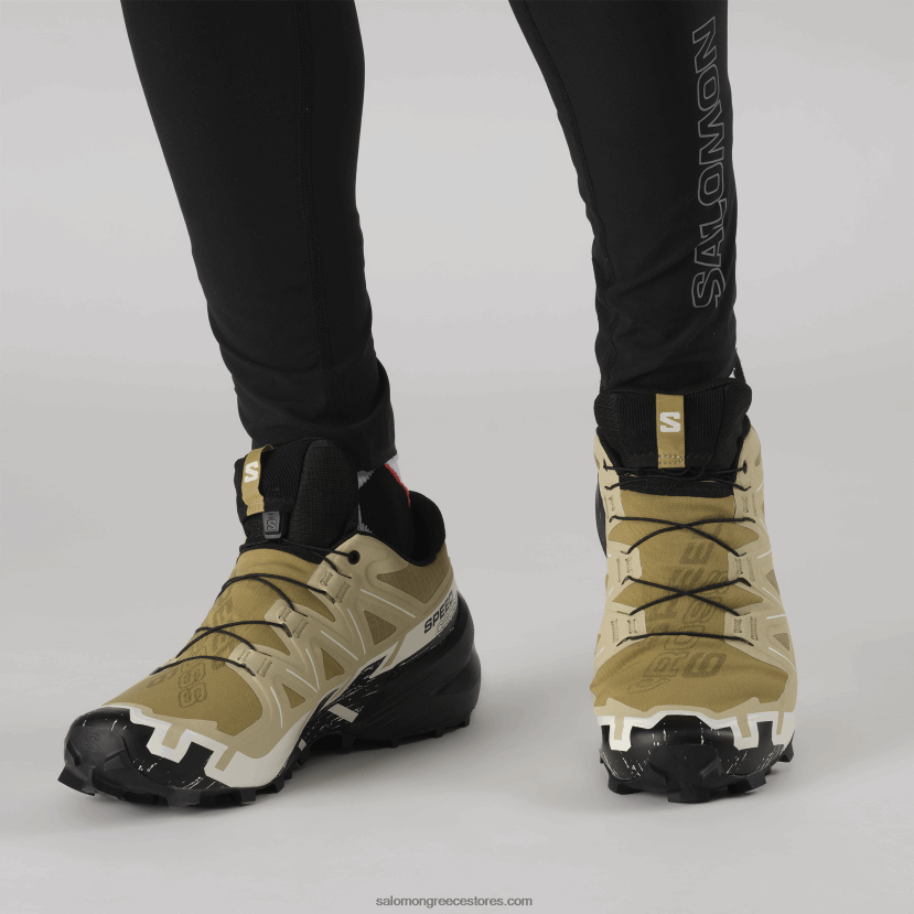 ανδρικά παπούτσια τρεξίματος - speedcross 6 gore-tex Salomon φύκια/μαύρο/πάγος βανίλιας DXFPHB1466