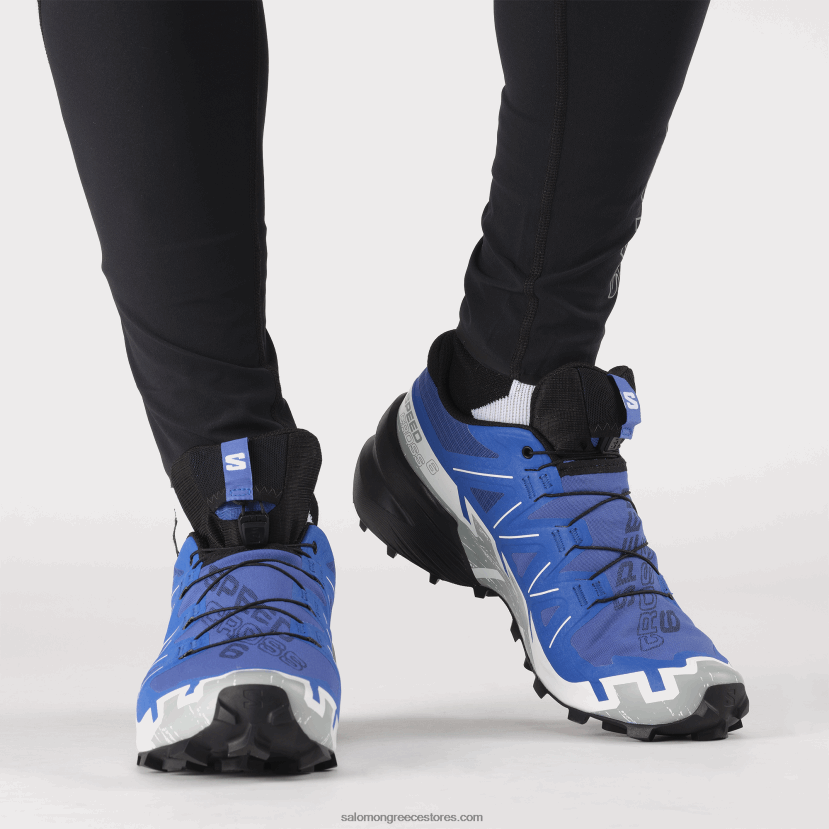 ανδρικά παπούτσια τρεξίματος - speedcross 6 gore-tex Salomon ναυτικό μπλε/μαύρο/άσπρο DXFPHB1467
