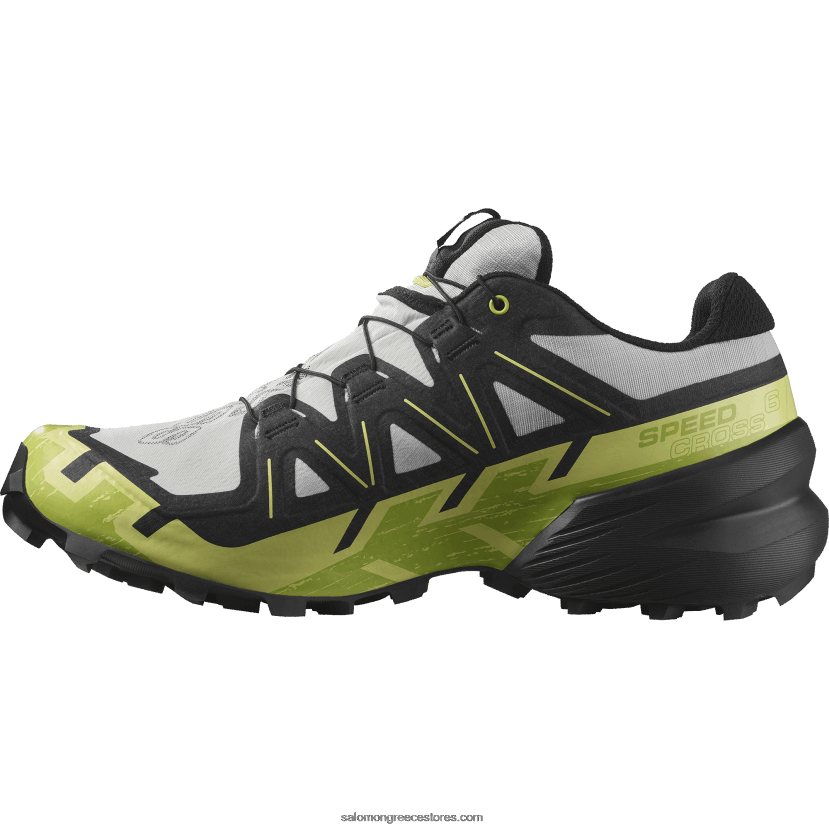 ανδρικά παπούτσια τρεξίματος - speedcross 6 gore-tex Salomon σεληνιακός βράχος/μαύρος/ηλιόλουστος ασβέστης DXFPHB1468