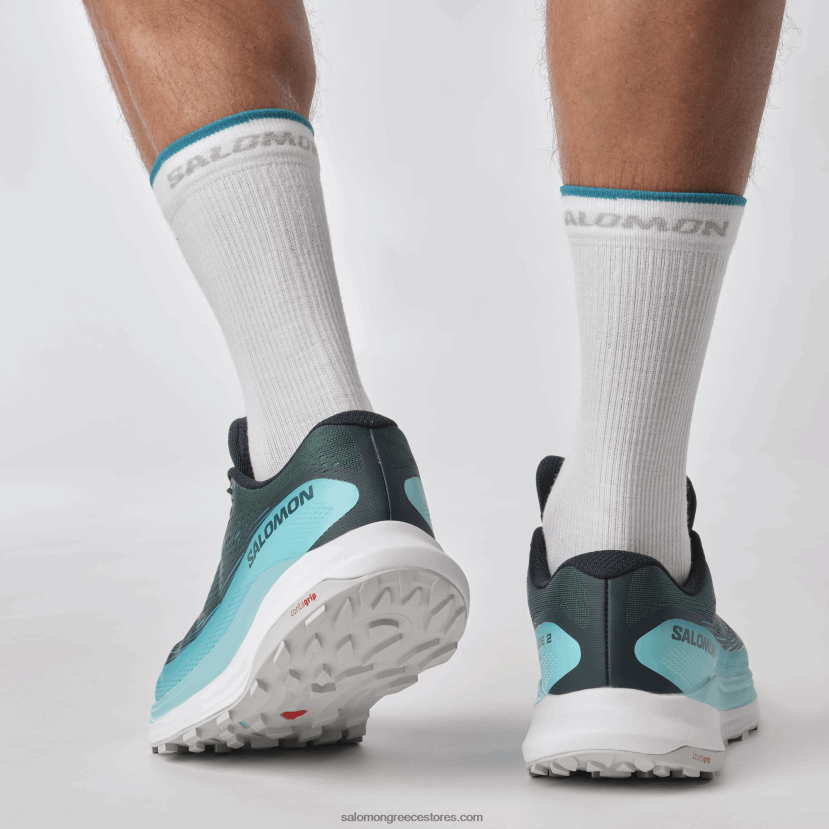 ανδρικά παπούτσια τρεξίματος - ultra glide 2 πλάτους Salomon ατλαντικό βαθύ/μπλε λάμψη/φλογερό κόκκινο DXFPHB1469